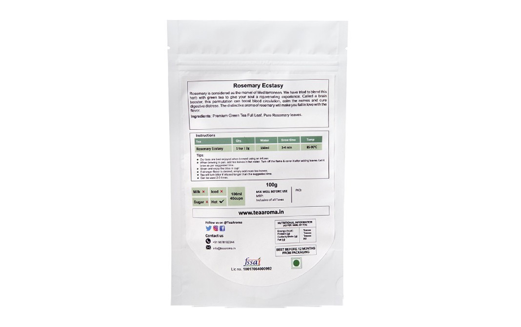 TeaAroma Rosemary Ecstasy    Pack  100 grams